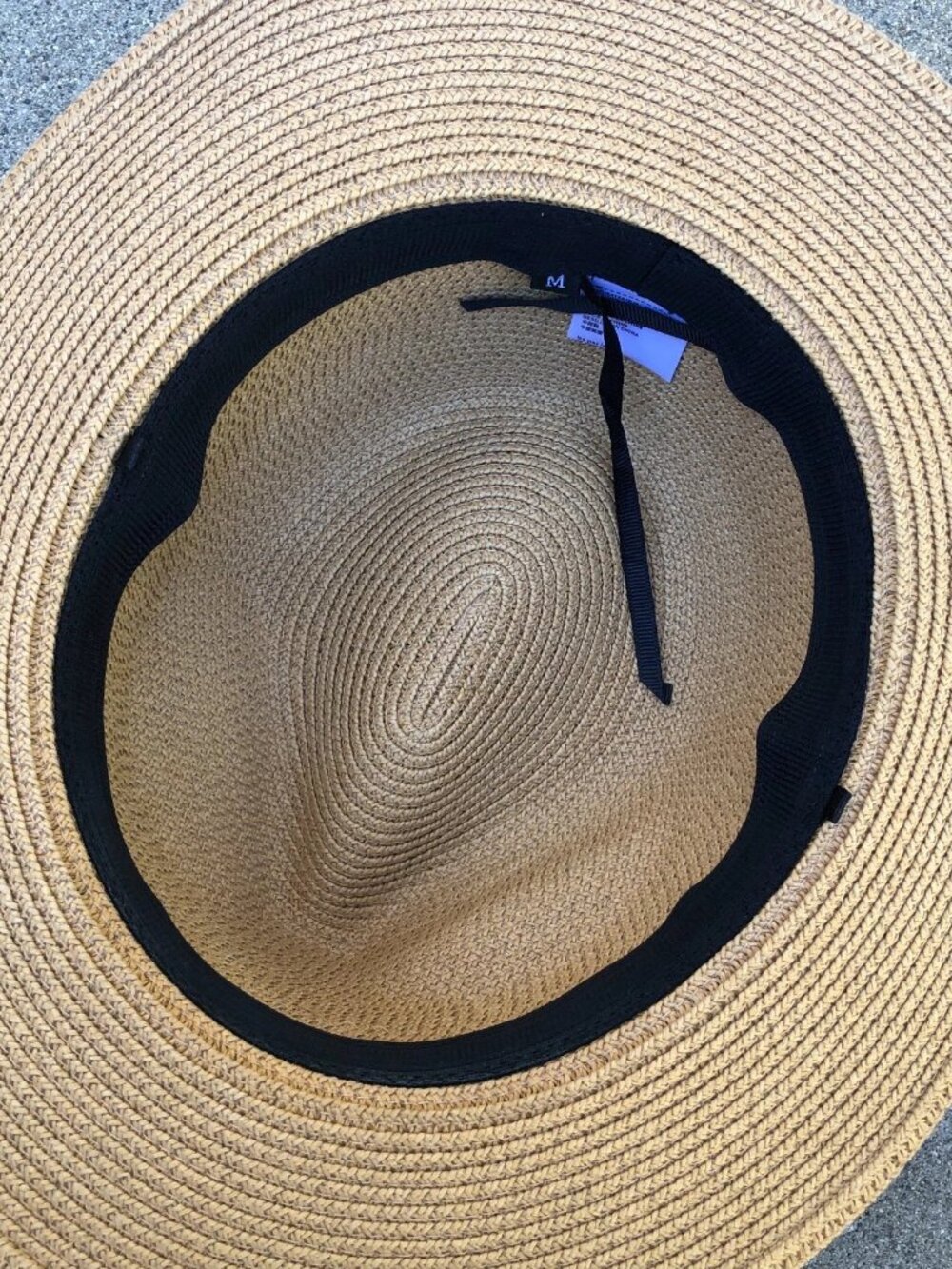 Women's Fedora Hat Wide Brim MEDIUM Beige Cap - Picture 2 of 6